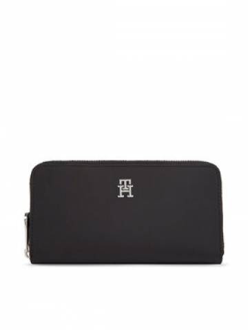 Tommy Hilfiger Великий жіночий гаманець Poppy Th Large Za AW0AW15642 Чорний Tommy Hilfiger Великий жіночий гаманець Poppy Th Large Za AW0AW15642 Чорний