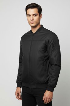 Мужская куртка-бомбер черного цвета SB-26285-forum-black