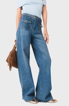 Женские синие джинсы Синий 40 MAJE MFPJE00807_Blue