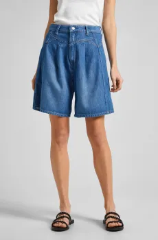 Женские синие джинсовые шорты Синий 25 Pepe Jeans PL801107