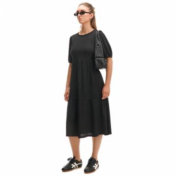 Cropp - Чорна міді-сукня - чорний Cropp - Чорна міді-сукня - чорний