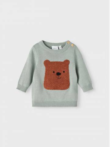 NAME IT Светр 13207111 Зелений Regular Fit NAME IT Светр 13207111 Зелений Regular Fit
