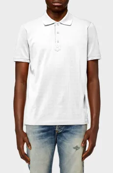 Мужское белое поло T-SMITH-ZIP-POLO Белый XXL Diesel A15727 RBAWH