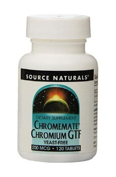 Хром Source Naturals ChromeMate Chromium GFT 200 мкг, 120 таблеток