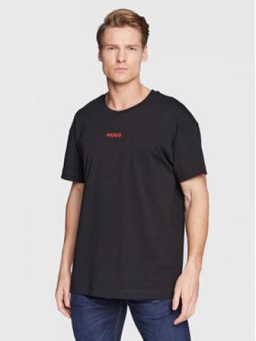 Hugo Футболка Linked 50480246 Чорний Regular Fit Hugo Футболка Linked 50480246 Чорний Regular Fit
