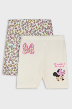 Бавовняні велосипедки – набір 2 шт Minnie Mouse - кремовий