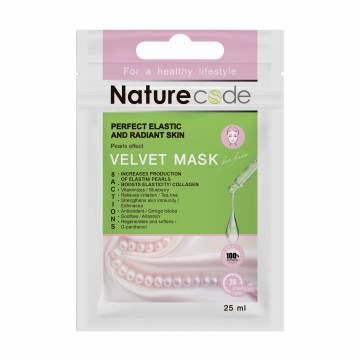 Тканевая маска для лица Nature Code Velvet Mask Pearls Effect Идеальная упругая и сияющая кожа, 25 мл Тканевая маска для лица Nature Code Velvet Mask Pearls Effect Идеальная упругая и сияющая кожа, 25 мл