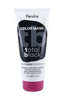 Питательная тонирующая маска для волос Fanola Color Mask Total Black, 200 мл