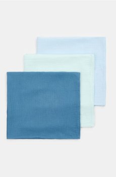 Набір муслінових пелюшок 3 pack - блідо-бірюзовий