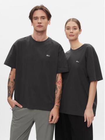 Jack Wolfskin Футболка Eschenheimer T 1809092 Чорний Regular Fit Jack Wolfskin Футболка Eschenheimer T 1809092 Чорний Regular Fit