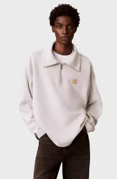 Мужская белая кофта BRUSHED ZIP Белый S Calvin Klein LV04LE221G