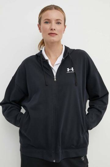 Кофта Under Armour женская цвет чёрный с капюшоном однотонная Кофта Under Armour женская цвет чёрный с капюшоном однотонная