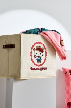 Складна коробка для зберігання з ковбойським мотивом Hello Kitty - кремовий
