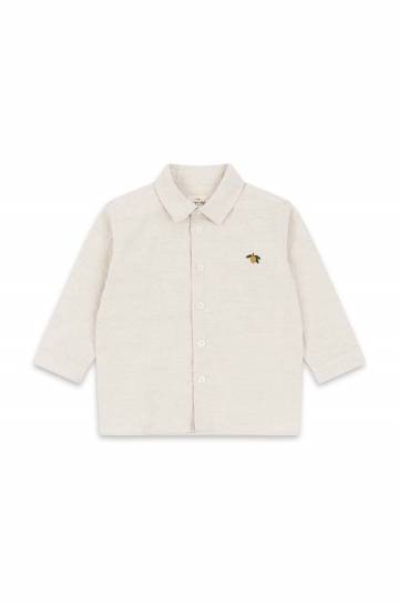 Детская льняная рубашка Konges Sløjd цвет серый