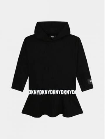 DKNY Трикотажна сукня D32905 D Чорний Regular Fit DKNY Трикотажна сукня D32905 D Чорний Regular Fit