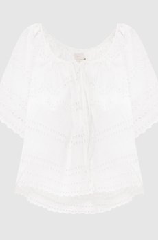 Белая блуза Mitla с вышивкой бродери