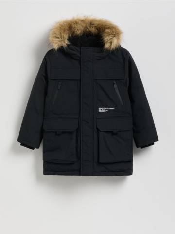 Reserved - Утеплена куртка з каптуром - чорний - PN651-99X Reserved - Утеплена куртка з каптуром - чорний - PN651-99X