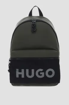 Мужской темно-зеленый рюкзак Зеленый ONESIZE HUGO 50523494;257
