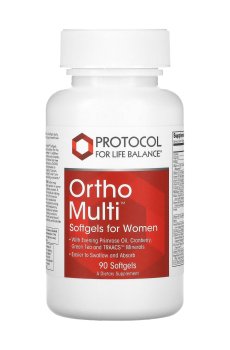 Мультивитамины для женщин Protocol For Life Balance Ortho Multi for Women, 90 гелевых капсул