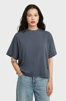 Женская темно-синяя футболка Woven Синий XS G-Star RAW D28731,2653