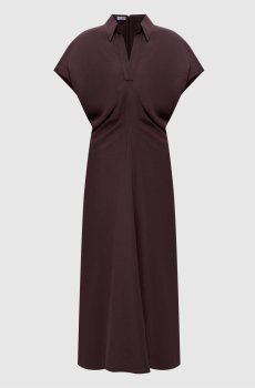 Фиолетовое платье с леном с цепочкой мониль