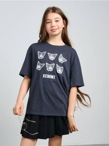 Футболка Kuromi - антрацитовий