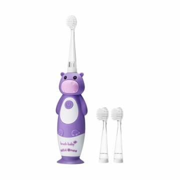 Детская электрическая зубная щетка Brush-Baby WildOnes Sonic Toothbrush Hippo с рождения до 10 лет, 1 шт Детская электрическая зубная щетка Brush-Baby WildOnes Sonic Toothbrush Hippo с рождения до 10 лет, 1 шт