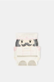 Різдвяний піднос з мотивом Лускунчика - пастельний рожевий