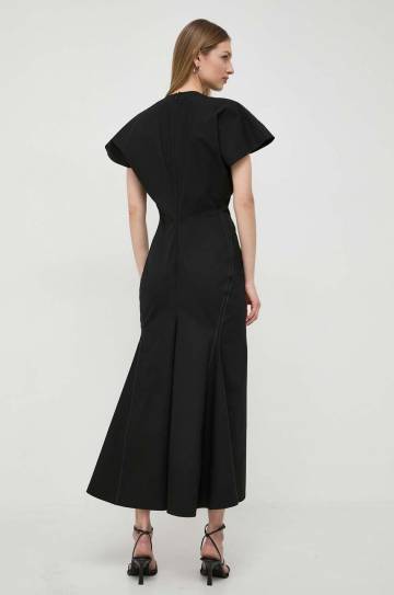 Платье Victoria Beckham цвет чёрный maxi расклешённая Платье Victoria Beckham цвет чёрный maxi расклешённая