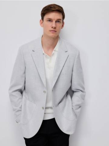 Reserved - Піджак slim fit з віскозою - світло-сірий - 8678N-09M Reserved - Піджак slim fit з віскозою - світло-сірий - 8678N-09M