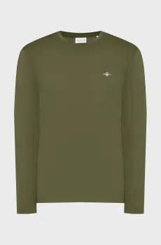 Мужской зеленый лонгслив REG SHIELD Зеленый L Gant 2004049