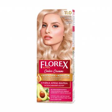 Стойкая крем-краска для волос Florex Super 11.0 Жемчужный блонд, 100 мл Стойкая крем-краска для волос Florex Super 11.0 Жемчужный блонд, 100 мл