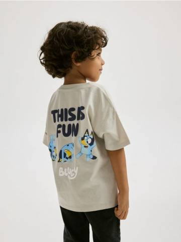 Reserved - Бавовняна футболка Bluey - бежевий - 122FO-08X Reserved - Бавовняна футболка Bluey - бежевий - 122FO-08X