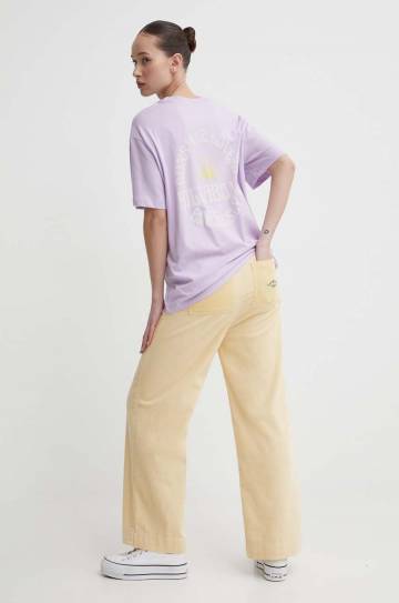 Вельветовые брюки Billabong Since 73 цвет жёлтый прямые высокая посадка UBJNP00183 Вельветовые брюки Billabong Since 73 цвет жёлтый прямые высокая посадка UBJNP00183