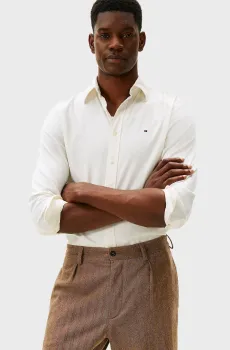 Мужская белая рубашка FLANNEL Белый L Tommy Hilfiger MW0MW40469