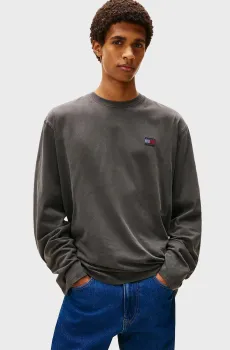 Мужской темно-серый лонгслив CLASSICS Серый M Tommy Jeans DM0DM21976