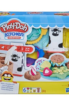 Набор для лепки Play-Doh Kitchen Creations Milkn Cookies Set, от 3 лет, 19 деталей (E5112/E5471)
