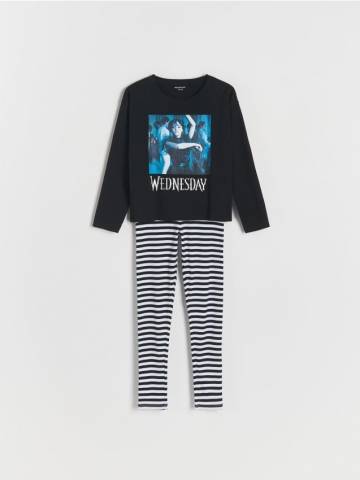 Reserved - GIRLS` PYJAMA - чорний - 796BW-99X Reserved - GIRLS` PYJAMA - чорний - 796BW-99X