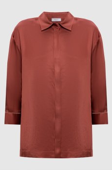 Красная блуза с цепочкой мониль