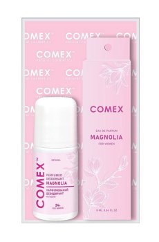 Подарочный набор для тела Comex Магнолия (дезодорант, 50 мл + парфюмированная вода женская, 8 мл)