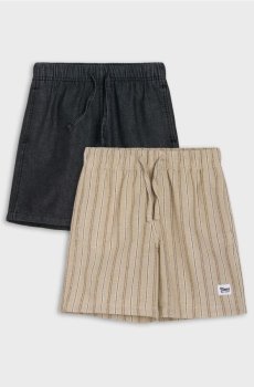 Бавовняні шорти pull-on 2 pack - сірий