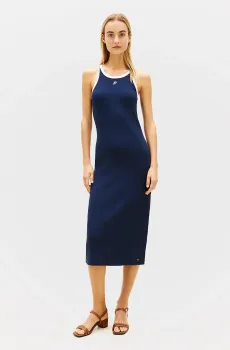 Женское темно-синее платье CONTRAST Синий L Tommy Hilfiger WW0WW48740