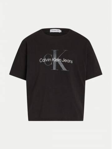 Calvin Klein Jeans Футболка Glitter Monogram IG0IG02529 Чорний Boxy Fit Calvin Klein Jeans Футболка Glitter Monogram IG0IG02529 Чорний Boxy Fit