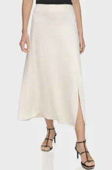 Женская светло-серая юбка Серый 10 DKNY P3KNNUFI