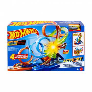 Уценка! Автомобильный трек Hot Wheels City Безумные виражи и петли, с 5 лет, 32.8*55.5*11.3 см (HXR70) Уценка! Автомобильный трек Hot Wheels City Безумные виражи и петли, с 5 лет, 32.8*55.5*11.3 см (HXR70)