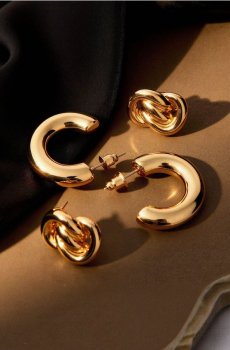 Сережки, 2 пари - золотий