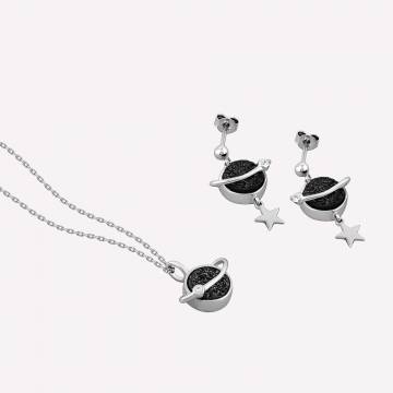 Серебряная подвеска Minimal В-16 15356 Бандл Ночное Небо Серебряная подвеска Minimal В-16 15356 Бандл Ночное Небо