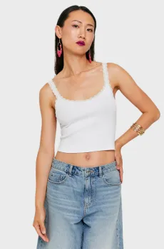 Женский белый топ Белый XS Tally Weijl SSLCOLUQUI