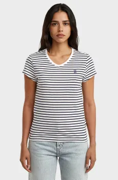 Женская футболка в полоску eyben slim v t 2.0 Разноцветный XS G-Star RAW D24533,D244