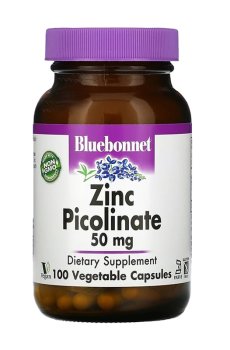 Цинк пиколинат Bluebonnet Nutrition Zinc Picolinate 50 мг, 100 капсул